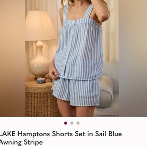 LAKE Women's Sail Blue Striped Pajama Set